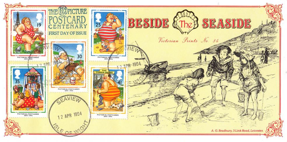1994 (04) Postcards - Bradbury VP 84 - Seaview, Isle of Wight CDS