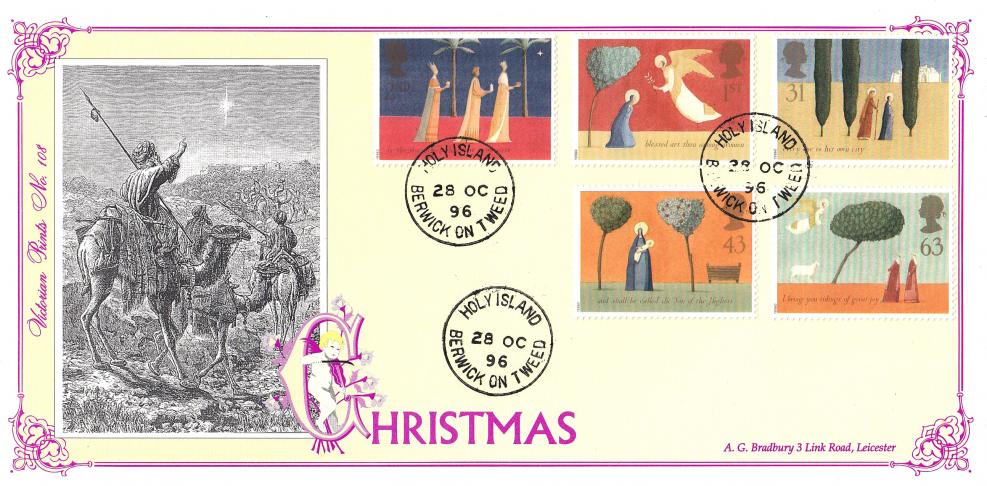 1996 (10) Christmas - Bradbury VP 108 - Holy Island CDS