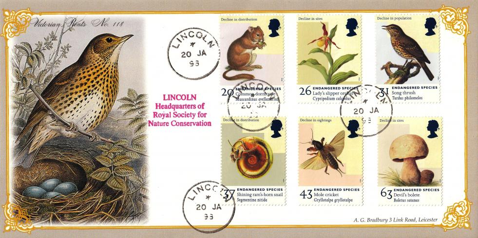 1998 (01) Endangered Species - Bradbury VP 118 - Lincoln CDS