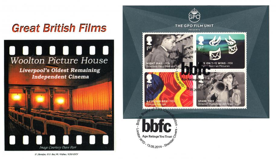 2014 (05) Great British Films (M/S) - Sheridan (Woolton House) Official (20 Only)