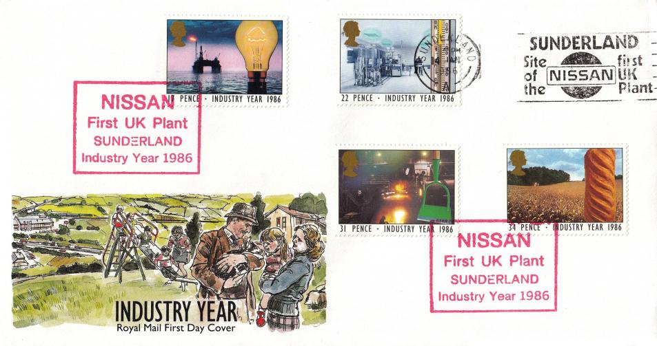 1986 (01) Industry - RM - Sunderland Site of the first Nissan UK Plant Slogan