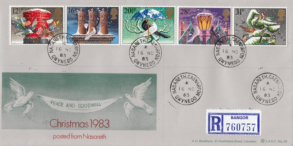 1983 (11) Christmas - Bradbury LFDC 29 - Nasareth CDS