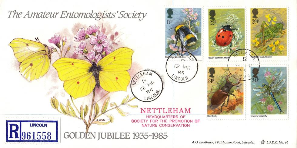 1985 (03) Insects - Bradbury LFDC 40 - Nettleham CDS