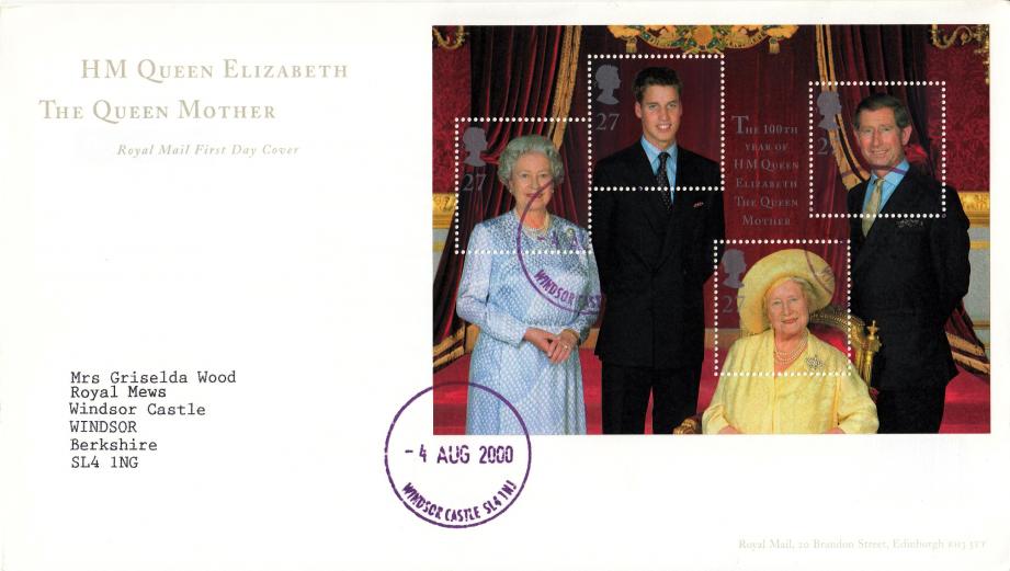 2000 (08) Queen Mother - RM - Windsor Castle CDS