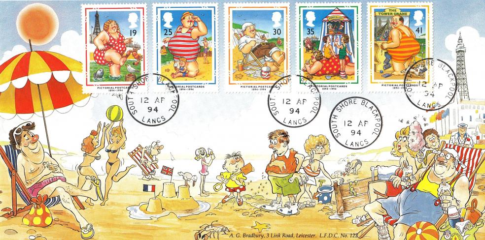 1994 (04) Postcards - Bradbury LFDC 122 - South Shore, Blackpool CDS