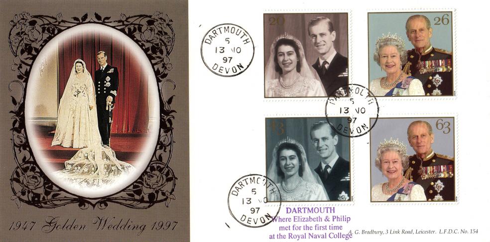 1997 (11) Golden Wedding - Bradbury LFDC 154 - Dartmouth CDS