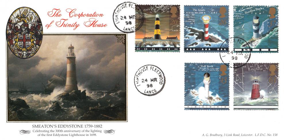 1998 (03) Lighthouses - Bradbury LFDC 158 - Lighthouse CDS