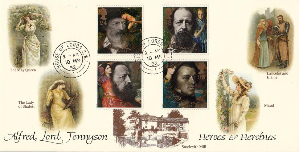1992 (03) Lord Tennyson - Bradbury (Heroes & Heroines) Official - House of Lords CDS