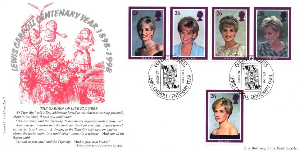 1998 (02) Diana - Bradbury Lewis Carroll Centenary Year Official