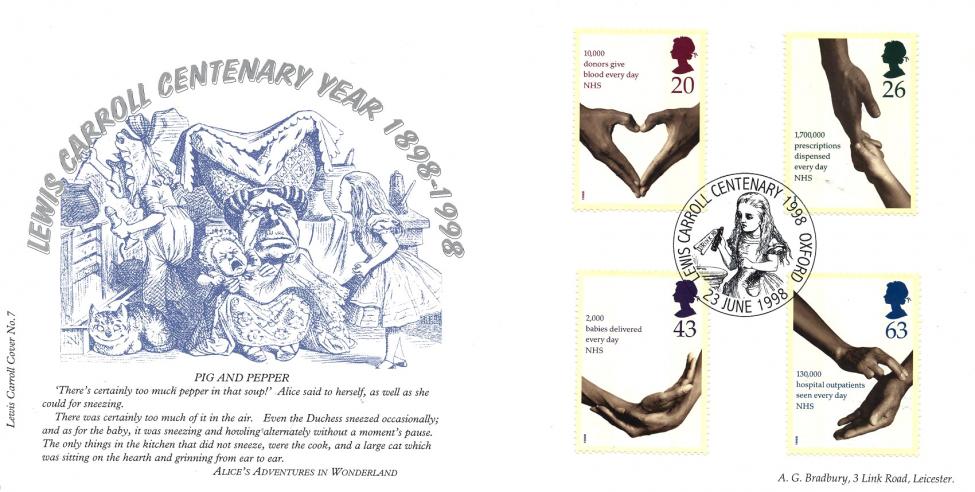 1998 (06) National Health Service - Bradbury Lewis Carroll Centenary Year Official