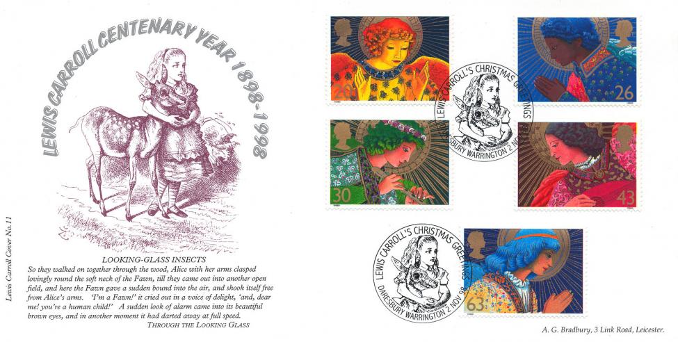 1998 (11) Christmas - Bradbury Lewis Carroll Centenary Year Official