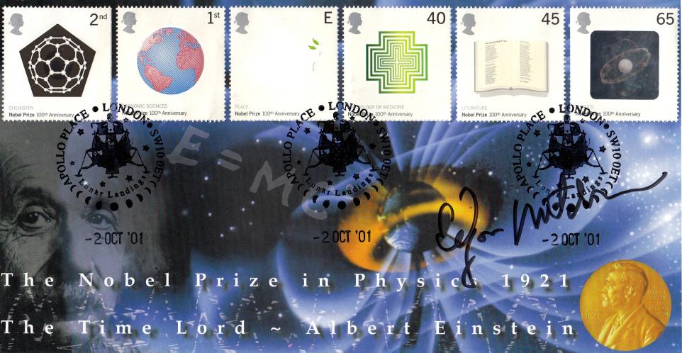 2001 (10) Nobel Prizes - Steven Scott 'Apollo Place' Official - Signed by the late Edgar Mitchell