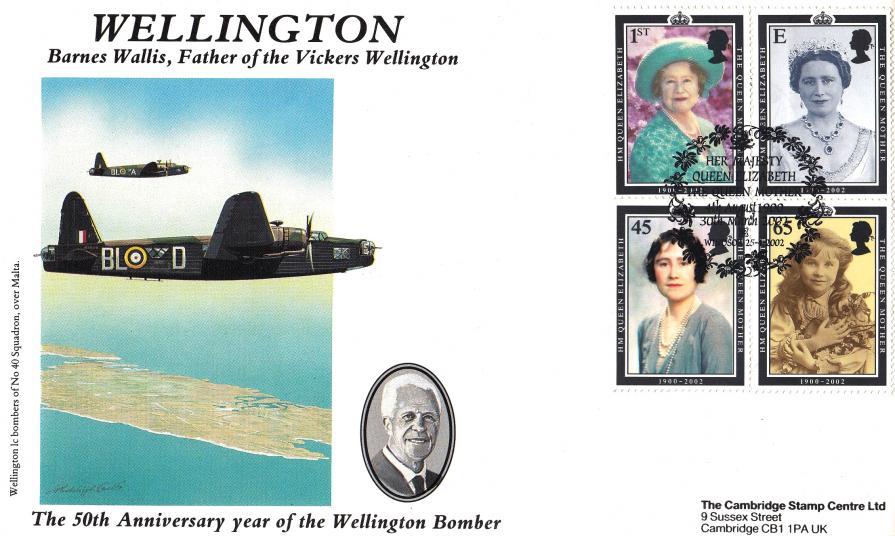 2002 (04) Queen Mother - Cambridge (Wellington Bomber & Barnes Wallis) Official