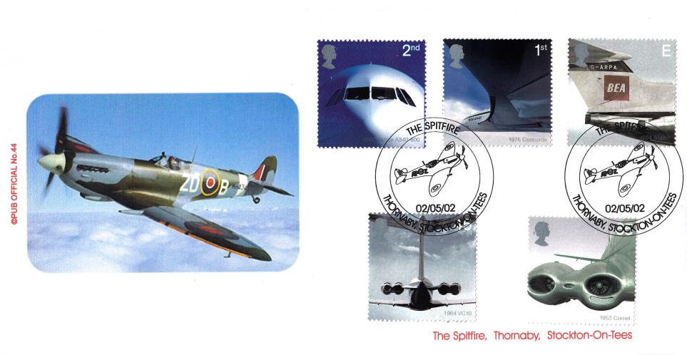 2002 (05) Airliners (Stamps) - Brazier 'The Spitfire' Pub Official