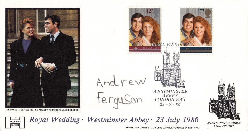 1986 (07) Wedding - Havering Official - Signed by Andrew Ferguson