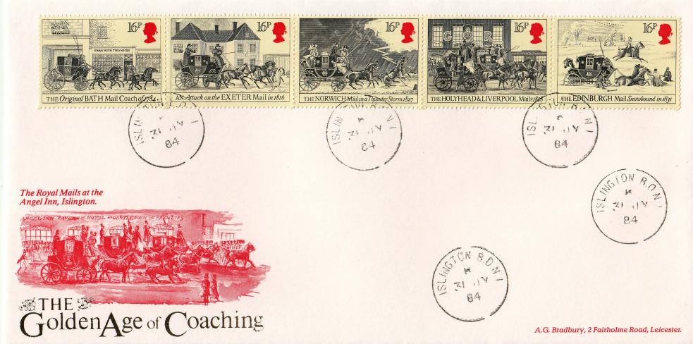 1984 (07) Royal Mail - Bradbury LFDC 36 - Islington CDS