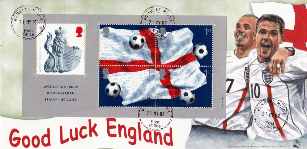 2002 (05) World Cup M/S - Bradbury Sovereign 17 - Wembley CDS