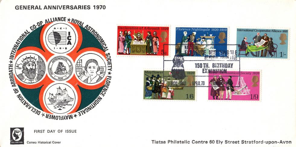 1970 (04) Anniversaries - Cameo - Florence Nightingale Memorial Committee H/S