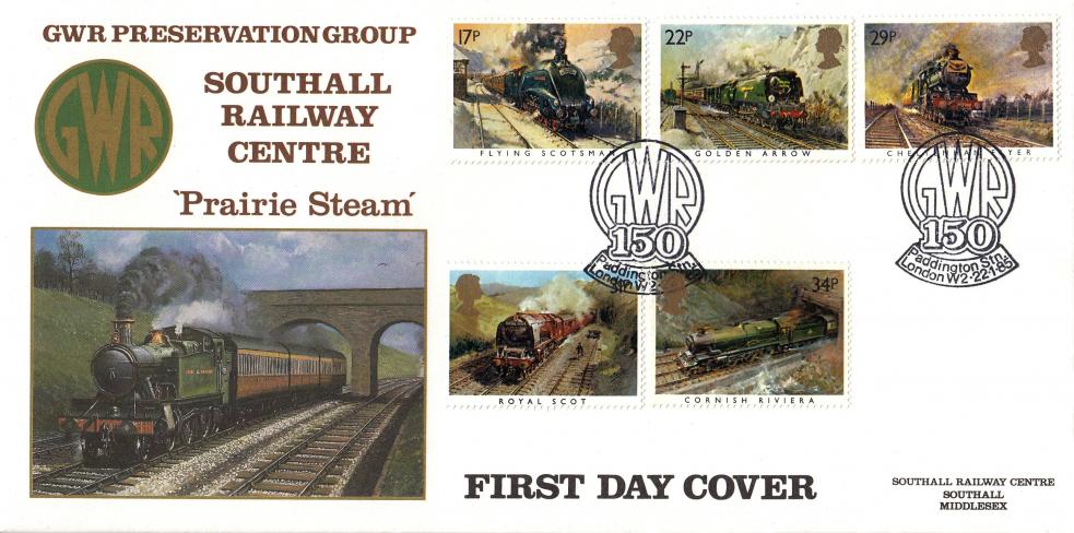 1985 (01) Trains - David Taylor (DGT) GWR Preservation Group GWR 150 Paddington Station 'Special'