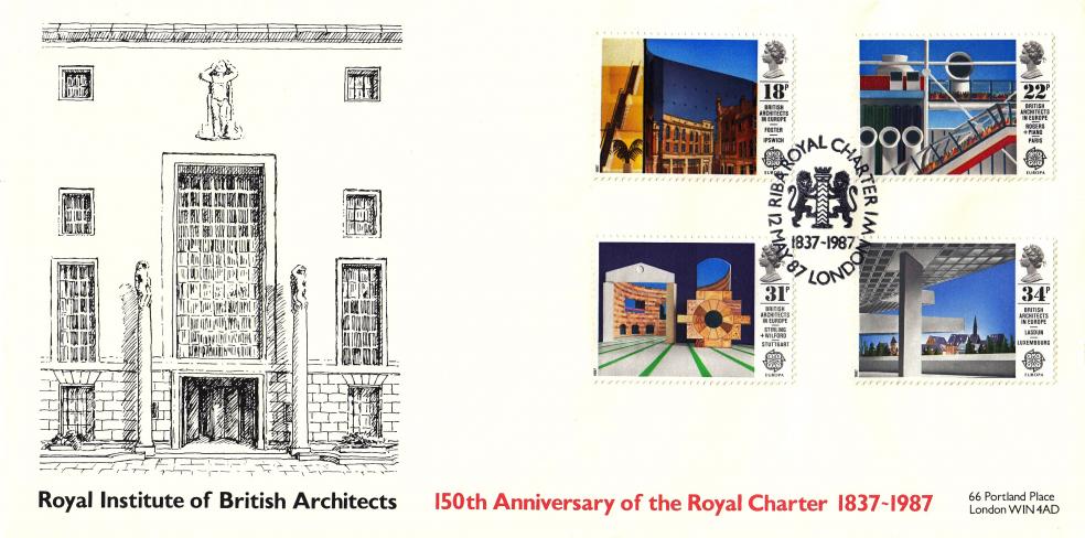 1987 (05) British Architects in Europe - Covercraft Royal Institute of British Architects (RIBA) Official - NO RIBA Bookshop Overprint