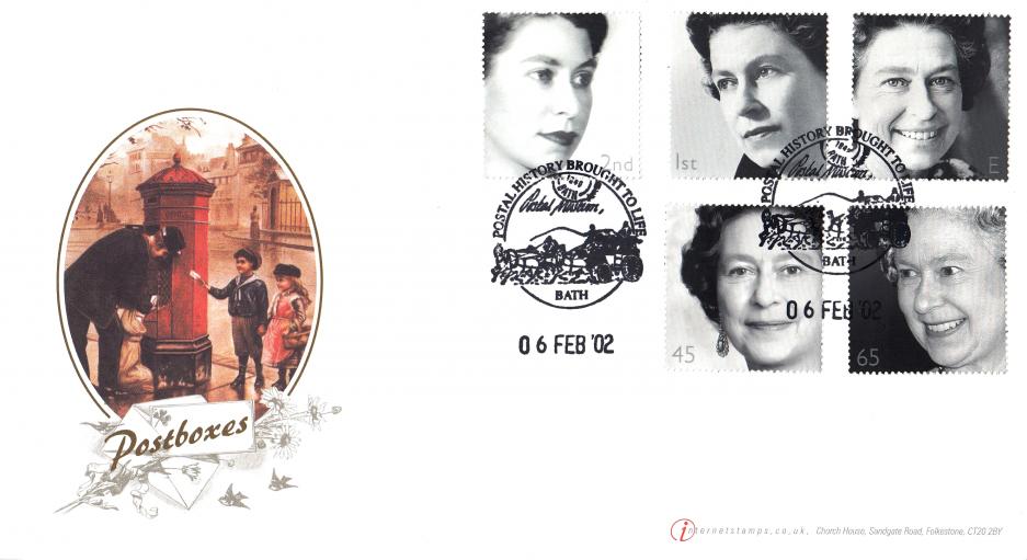 2002 (02) Golden Jubilee - Buckingham / Internet Stamps Bath Postal Museum 'Special'