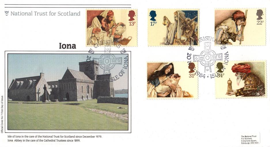 1984 (11) Christmas - Pilgrim National Trust for Scotland Isle of Iona Official