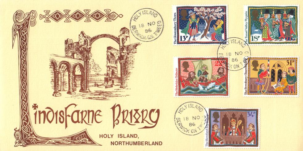 1986 (11) Christmas - Lindisfarne Priory Cover - Holy Island CDS