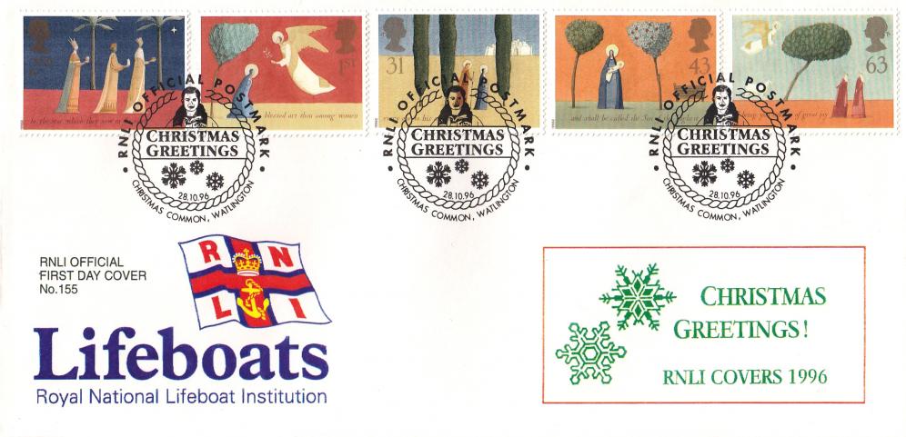 1996 (10) Christmas - Stampsearchers RNLI Official