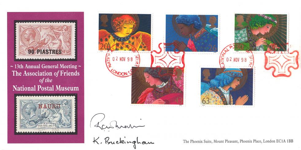 1998 (11) Christmas - Friends of the National Postal Museum Official (Double Signed)