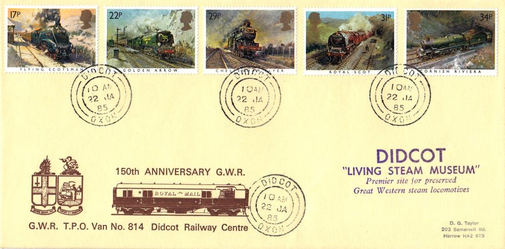 1985 (01) Trains - GWR 814 TPO Official - Didcot CDS