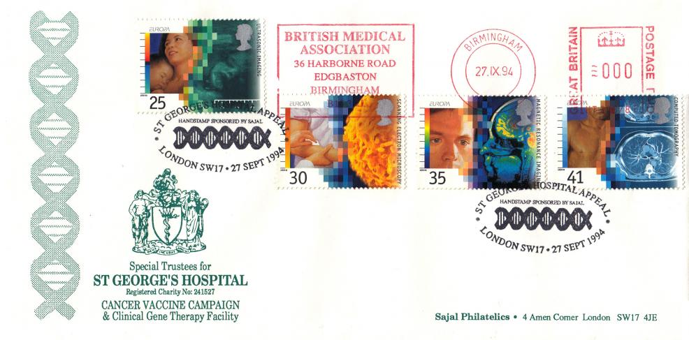 1994 (09) Medical - Sajal Philatelics Official + British Medical Association Meter Mark