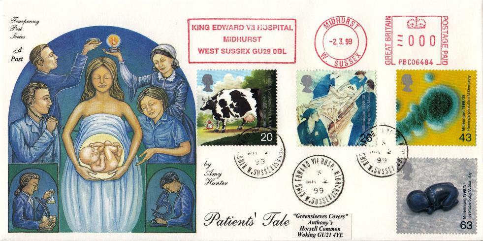1999 (03) Patients - 4d Post - King Edward VII Hospital CDS + King Edward VII Hospital Meter Mark