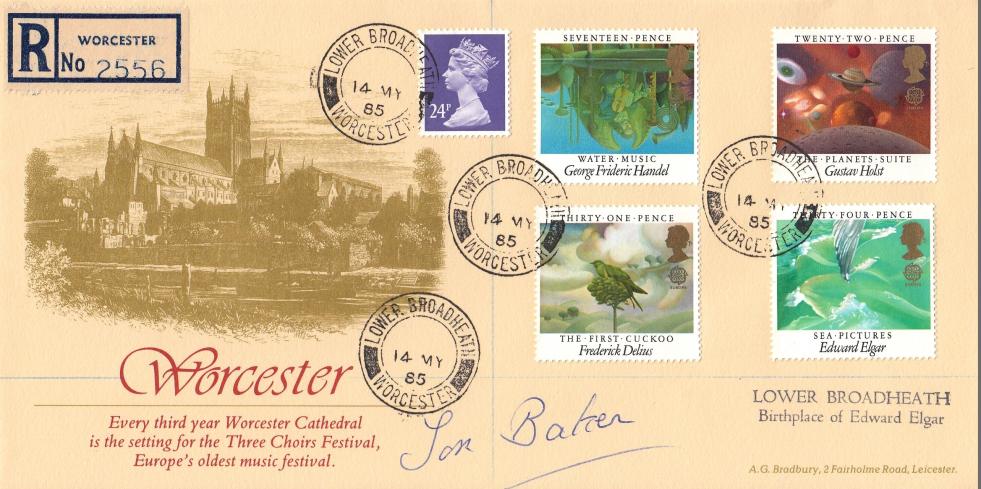 1985 (05) Composers - Bradbury Worcester Cathedral Cover - Lower Broadheath CDS + Signed by the Dean of Worcester Cathedral