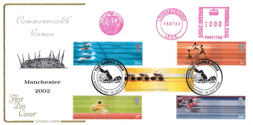 2002 (07) Commonwealth Games - Cotswold - The Games, Manchester (Swimmer) H/S + Amateur Swimming Association Meter Mark