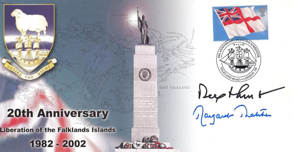 2002 (06) Falklands Islands War - 20th Anniversary of the Liberation - Signed Margaret Thatcher & Rex Hunt