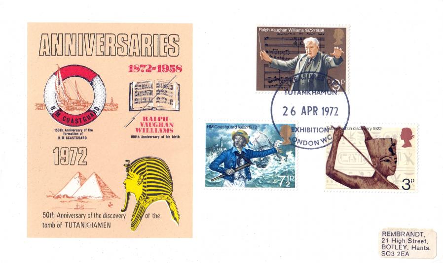 1972 (04) General Anniversaries - Thames - Treasures of Tutankhamun Exhibition H/S