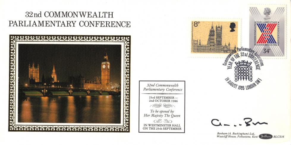 1986 (08) Parliamentary Conference - Benham BLCS 16 Official - Signed by Gordon Brown