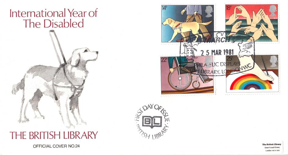 1981 (03) Disabled - British Library Official (With Cachet)