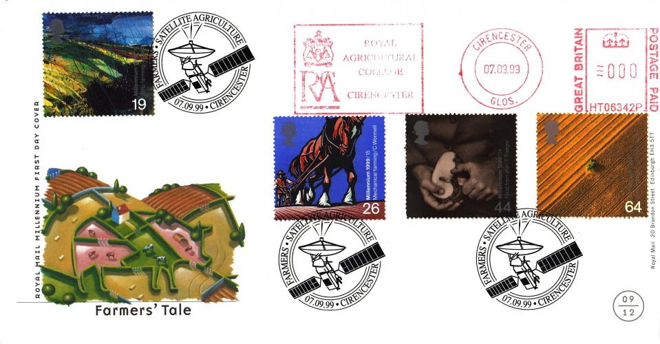 1999 (09) Farmers - RM - Satellite Agriculture, Cirencester H/S + RA - Royal Agricultural College Meter Mark