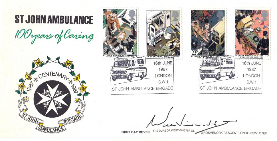1987 (06) St John Ambulance - Arlington SW1 Official - Signed by the Duke of Westminster