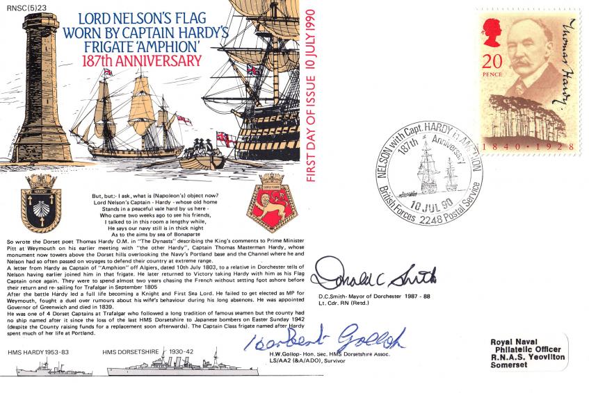 1990 (07) Thomas Hardy - Fleet Air Arm Museum RNSC(5) 23 Lord Nelson's Flag Official