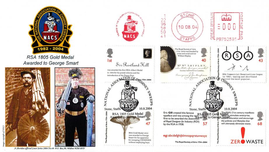 2004 (08) Royal Society for Arts - Sheridan Official + National Association of Chimney Sweeps Meter Mark