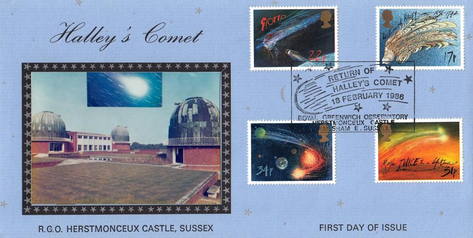 1986 (02) Halley's Comet - K&D 'Royal Greenwich Observatory' Official
