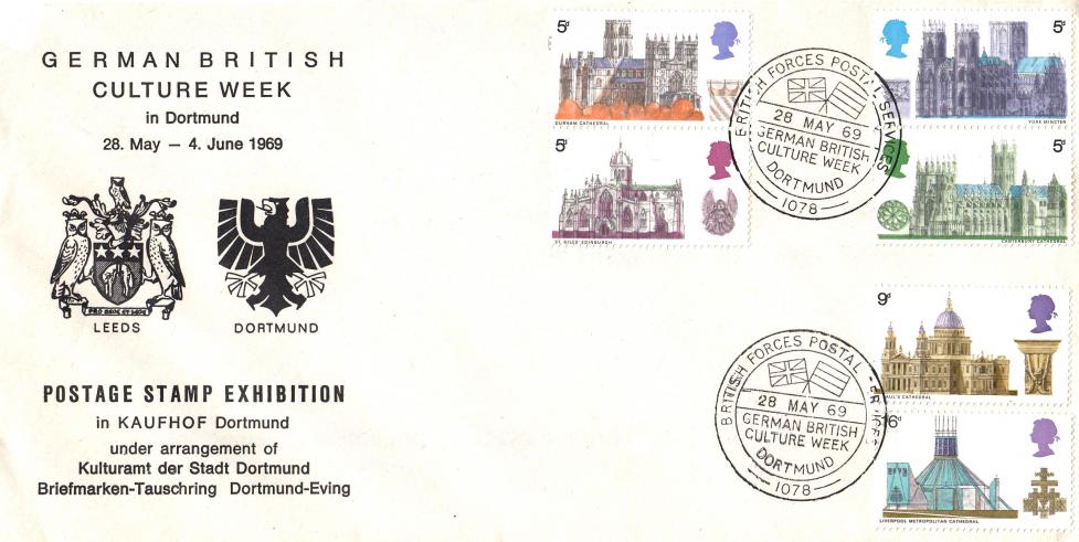 1969 (05) Cathedrals - Forces German British Culture Week Official (No Cachet)