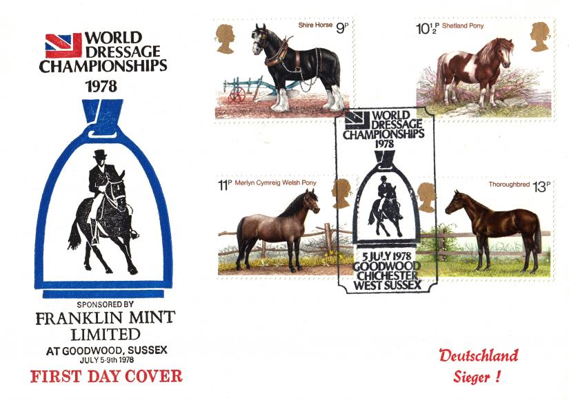 1978 (07) Horses - World Dressage Championships Official (WITH the Deutschland Sieger Cachet)