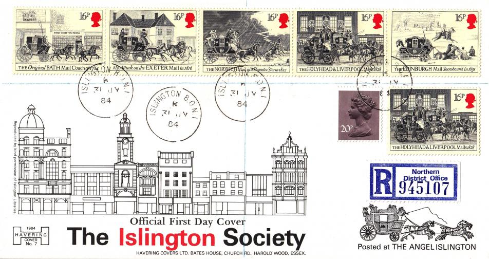 1984 (07) Royal Mail - Havering (Islington Society) Official - Islington CDS