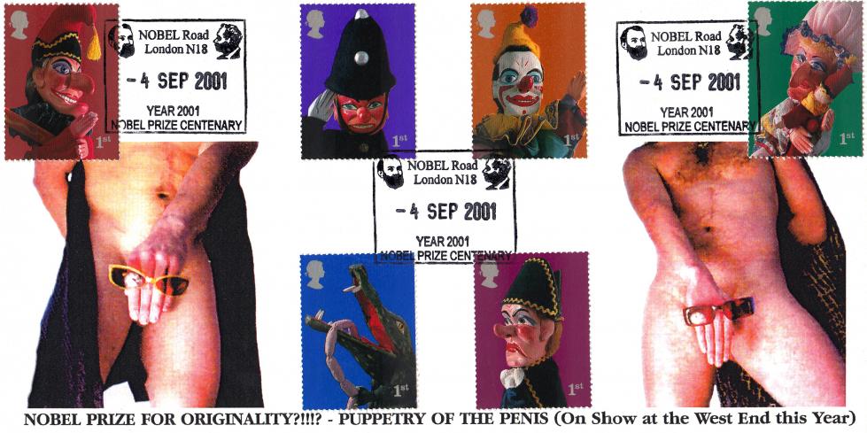 2001 (09) Puppets (Stamps) - Peter Payne 'Puppetry Of The Penis' Nobel Rd, N18 Official