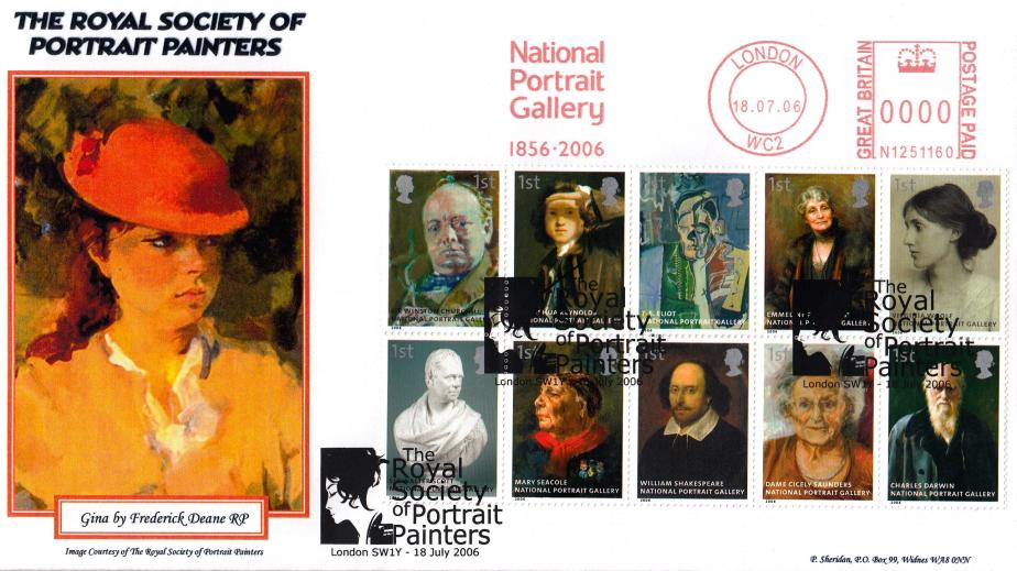 2006 (07) National Portrait Gallery - Sheridan Royal Society of Portrait Painters Official + National Portrait Gallery Meter Mark