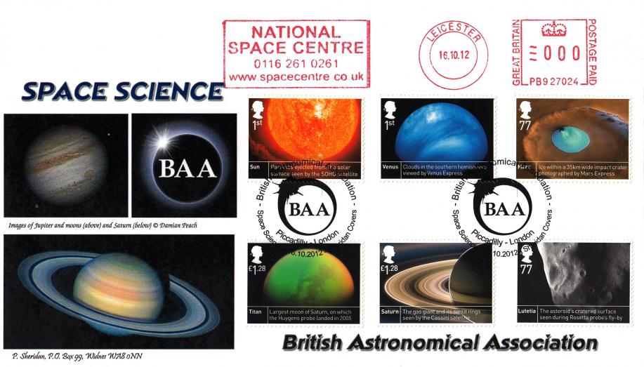 2012 (10) Space Science - Sheridan 'British Astronomical Association' Official + National Space Centre Meter Mark