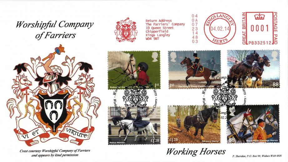 2014 (02) Working Horses - Sheridan 'Worshipful Company of Farriers' Official + The Farriers Company Meter Mark